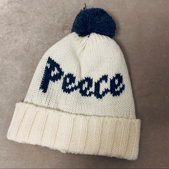 Gap Peace Beanie, Toque Hat Pom, New - Picture 2 of 7